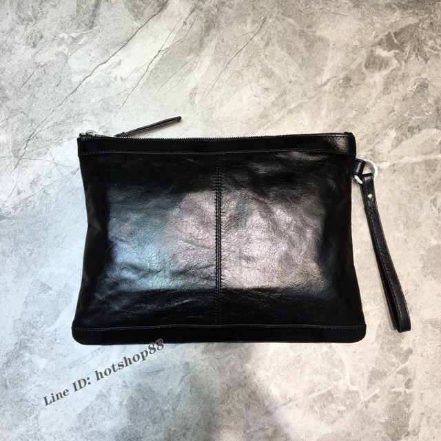 Balenciaga專櫃爆款黑色男士手拿包 巴黎世家經典機車系手包 fyj1065